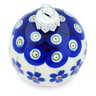 2-inch Stoneware Christmas Ball Ornament - Polmedia Polish Pottery H7678F