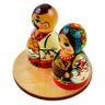 2-inch Stoneware Couple Figurine - Polmedia Polish Pottery H4786M