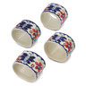 2-inch Stoneware Set of 4 Napkin Rings - Polmedia Polish Pottery H4620L