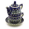22 oz Stoneware Tea Set for One - Polmedia Polish Pottery H2667K