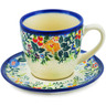 24 oz Stoneware Cup with Saucer - Polmedia Polish Pottery H5915M