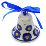 3-inch Stoneware Bell Ornament - Polmedia Polish Pottery H7243I