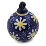 3-inch Stoneware Christmas Ball Ornament - Polmedia Polish Pottery H1333A