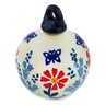 3-inch Stoneware Christmas Ball Ornament - Polmedia Polish Pottery H6827K