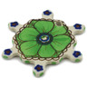 3-inch Stoneware Snowflake Pendant - Polmedia Polish Pottery H1714K