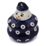 3-inch Stoneware Snowman Ornament - Polmedia Polish Pottery H6803K