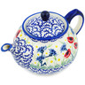 30 oz Stoneware Tea or Coffee Pot - Polmedia Polish Pottery H4550M