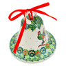 4-inch Stoneware Bell Ornament - Polmedia Polish Pottery H4216L