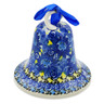 4-inch Stoneware Bell Ornament - Polmedia Polish Pottery H7317J