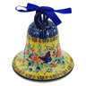 4-inch Stoneware Bell Ornament - Polmedia Polish Pottery H9968J