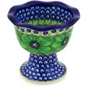 4-inch Stoneware Bowl with Pedestal - Polmedia Polish Pottery H1414D