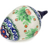 4-inch Stoneware Christmas Ball Ornament - Polmedia Polish Pottery H5705J
