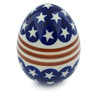4-inch Stoneware Egg Figurine - Polmedia Polish Pottery H7645H