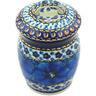4-inch Stoneware Jar with Lid - Polmedia Polish Pottery H6251G