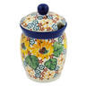 4-inch Stoneware Jar with Lid with Opening - Polmedia Polish Pottery H3683L
