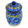 4-inch Stoneware Jar with Lid with Opening - Polmedia Polish Pottery H3686L