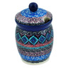 4-inch Stoneware Jar with Lid with Opening - Polmedia Polish Pottery H3693L