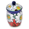 4-inch Stoneware Jar with Lid with Opening - Polmedia Polish Pottery H3698L