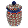 4-inch Stoneware Jar with Lid with Opening - Polmedia Polish Pottery H3699L