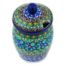 4-inch Stoneware Jar with Lid with Opening - Polmedia Polish Pottery H4624L