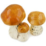 4-inch Stoneware Mushroom Figurine  - Polmedia Polish Pottery H1869M