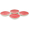 4-inch Stoneware Set of 4 Coasters - Polmedia Polish Pottery H9751M