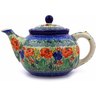 40 oz Stoneware Tea or Coffee Pot - Polmedia Polish Pottery H8412I