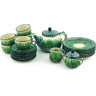 40 oz Stoneware Tea or Coffee Set for Six - Polmedia Polish Pottery H5580G
