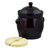 451 oz Stoneware Fermenting Crock Pot with Weight - Polmedia Polish Pottery H9604L