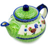 47 oz Stoneware Tea or Coffee Pot - Polmedia Polish Pottery H2575M