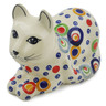 5-inch Stoneware Cat Figurine - Polmedia Polish Pottery H2561K