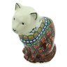5-inch Stoneware Cat Figurine - Polmedia Polish Pottery H5547B