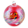 5-inch Stoneware Christmas Ball Ornament - Polmedia Polish Pottery H5313M