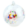 5-inch Stoneware Christmas Ball Ornament - Polmedia Polish Pottery H5430M