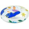 5-inch Stoneware Christmas Ball Ornament - Polmedia Polish Pottery H5882N