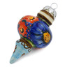 5-inch Stoneware Christmas Ball Ornament - Polmedia Polish Pottery H6413K
