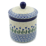 5-inch Stoneware Jar with Lid - Polmedia Polish Pottery H0620J