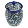 5-inch Stoneware Jar with Lid with Opening - Polmedia Polish Pottery H3710L