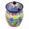 5-inch Stoneware Jar with Lid with Opening - Polmedia Polish Pottery H4090L