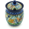 5-inch Stoneware Jar with Lid with Opening - Polmedia Polish Pottery H4410H