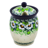 5-inch Stoneware Jar with Lid with Opening - Polmedia Polish Pottery H8451J