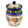 5-inch Stoneware Jar with Lid with Opening - Polmedia Polish Pottery H8452J
