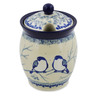 5-inch Stoneware Jar with Lid with Opening - Polmedia Polish Pottery H8458J