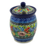 5-inch Stoneware Jar with Lid with Opening - Polmedia Polish Pottery H8459J