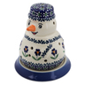5-inch Stoneware Snowman Candle Holder - Polmedia Polish Pottery H2836K