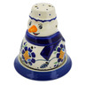 5-inch Stoneware Snowman Candle Holder - Polmedia Polish Pottery H2915K