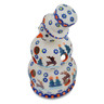 5-inch Stoneware Snowman Figurine - Polmedia Polish Pottery H0725N