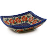 5-inch Stoneware Square Bowl - Polmedia Polish Pottery H9318J