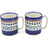 52 oz Stoneware Set of 2 Mugs - Polmedia Polish Pottery H1258L