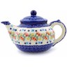 52 oz Stoneware Tea or Coffee Pot - Polmedia Polish Pottery H1237J